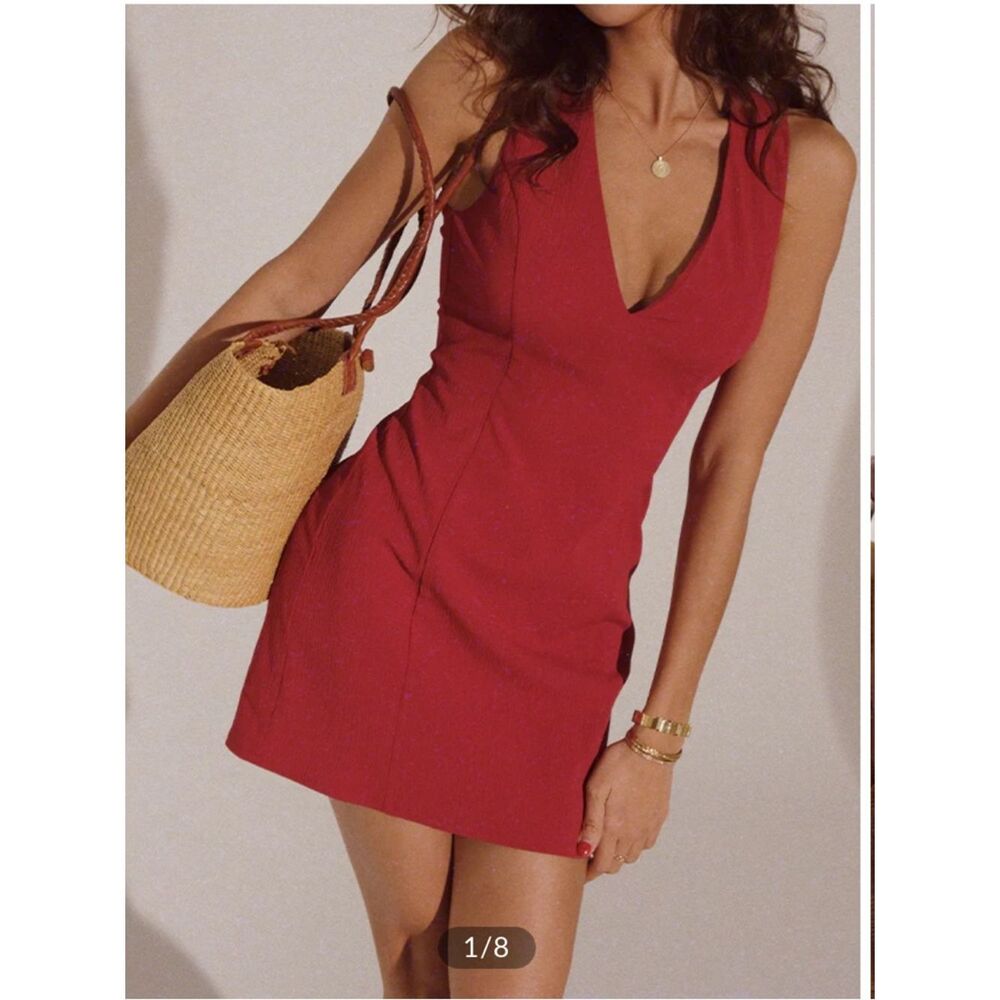 Commense Snug V-Neck Sleeveless Short Dress NWT XL
